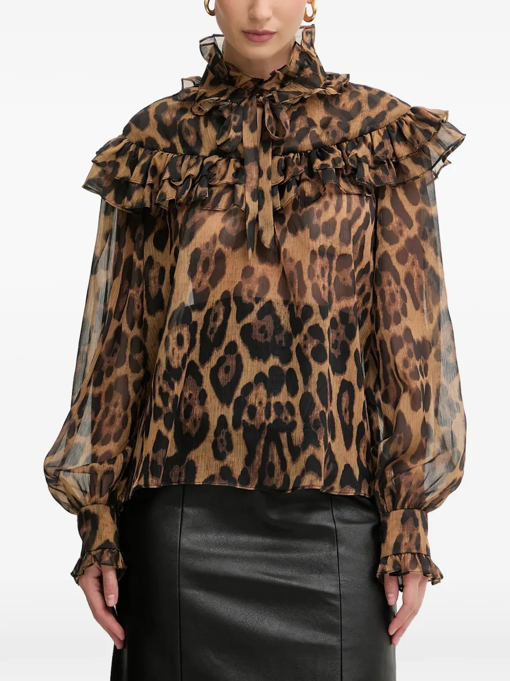 Bardot leopard-print blouse - Marrone