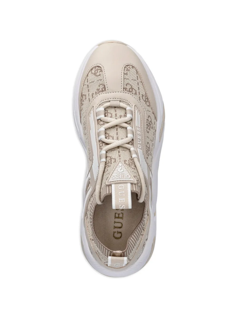 GUESS USA Genga sneakers met logopatroon Beige