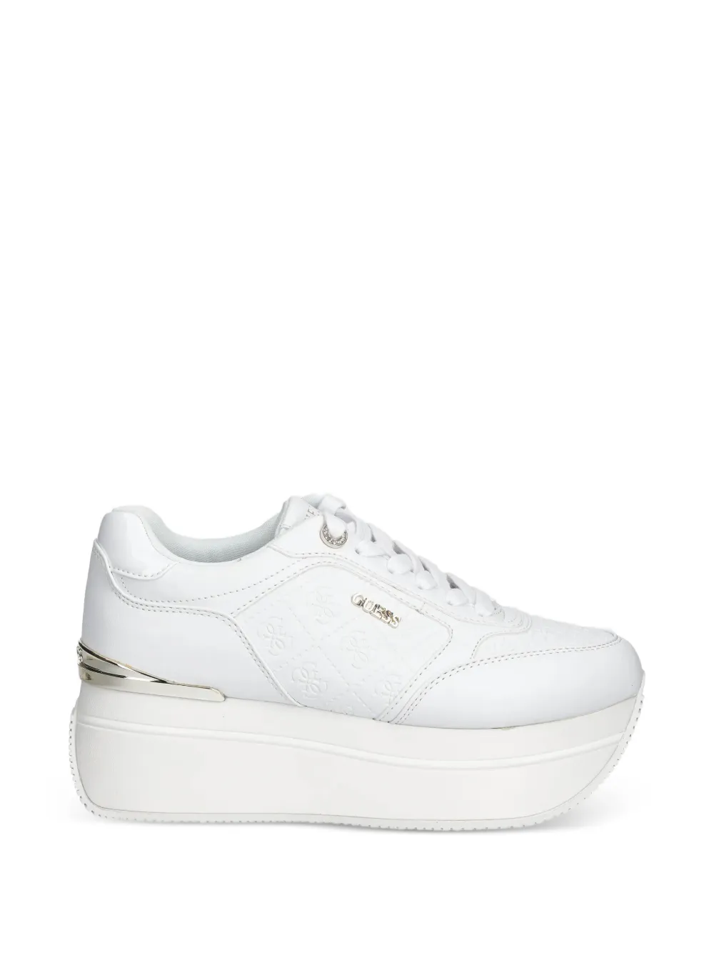 GUESS USA Camrio 4G sneakers met plateauzool en logo Wit