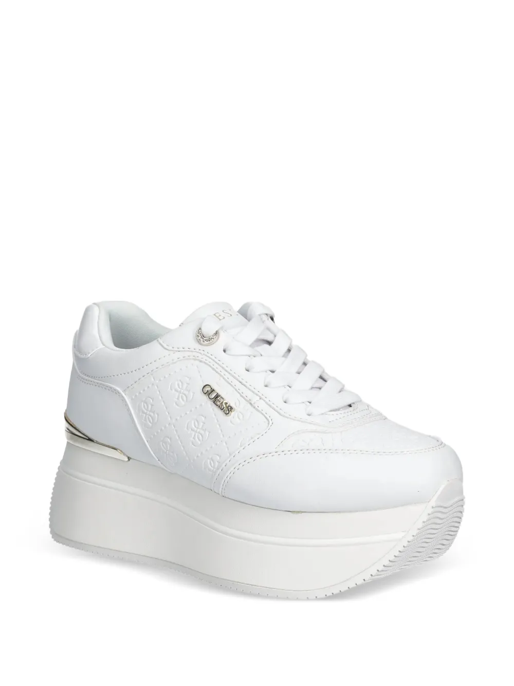 GUESS USA Camrio 4G sneakers met plateauzool en logo Wit