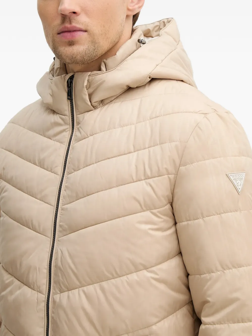 GUESS USA Gevoerd jack met capuchon Beige
