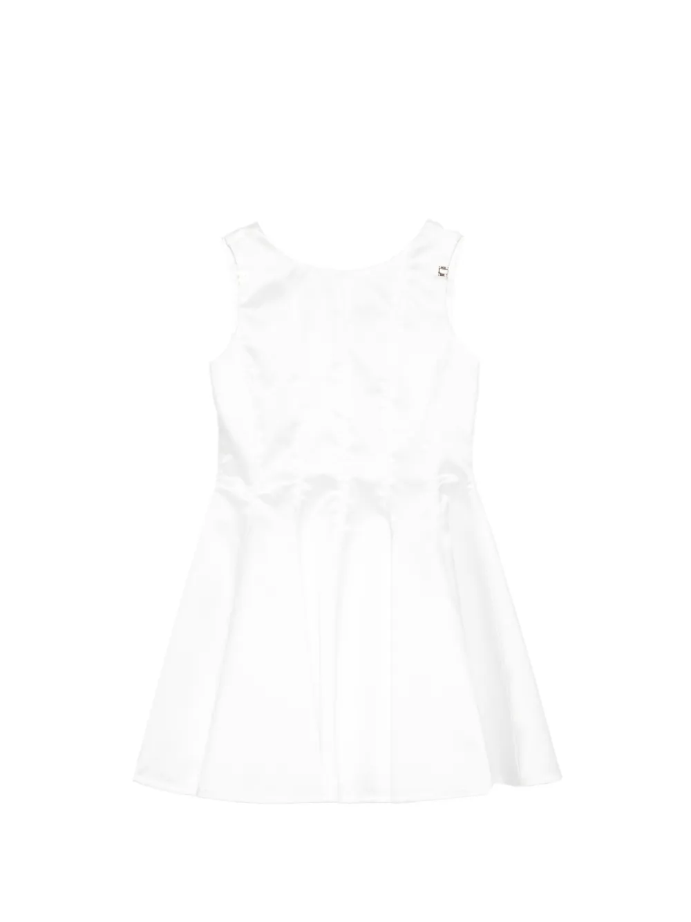 Elisabetta Franchi La Mia Bambina button sleeveless dress - White