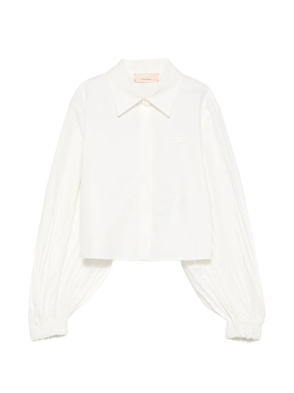 Elisabetta Franchi La Mia Bambina pleated sleeve shirt - Weiß