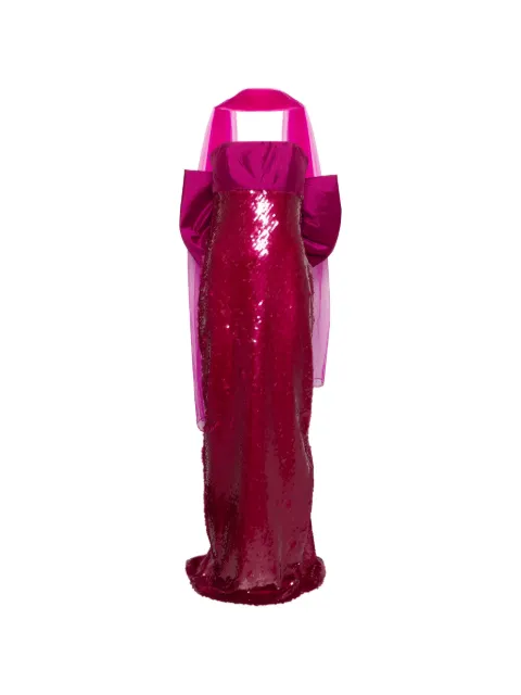 Marfil Barcelona vestido largo con lentejuelas