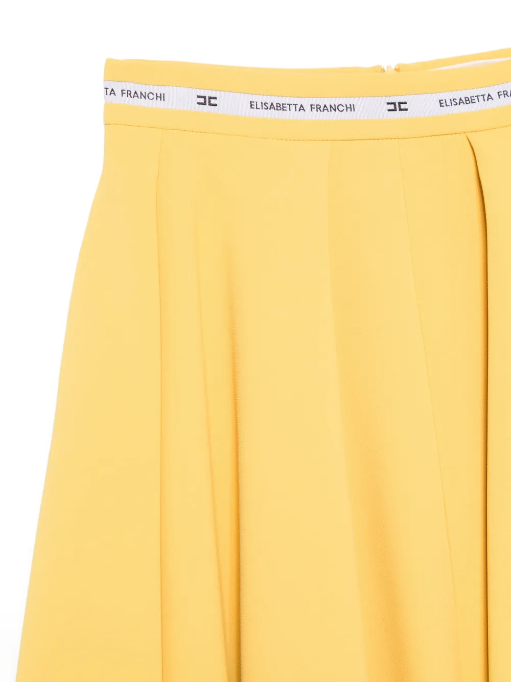 Elisabetta Franchi La Mia Bambina Rok met logoband Geel
