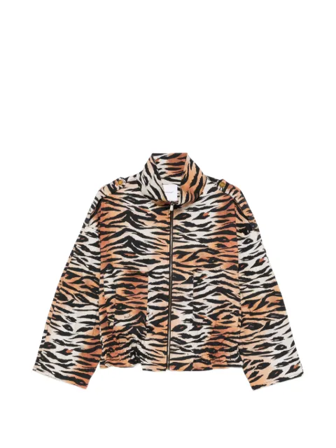 Pinko Kids tiger-print zip-fastening jacket