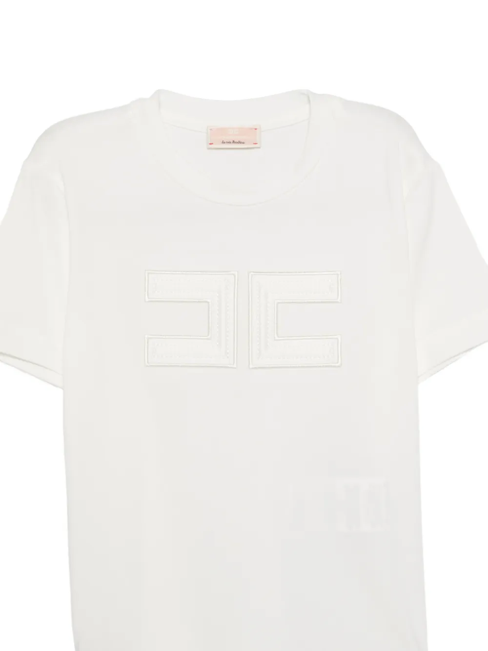 Elisabetta Franchi Kids T-shirt met geborduurd logo Wit