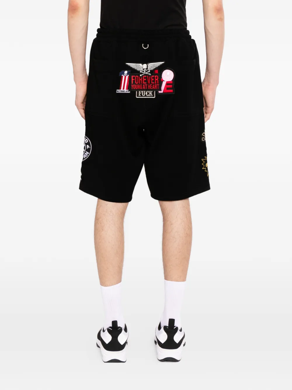 Mastermind Japan Shorts met trekkoord en geborduurde patch Zwart