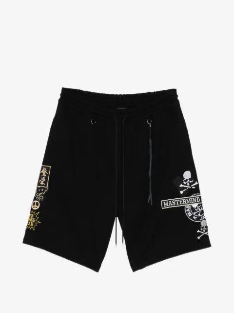 Mastermind Japan embroidered patch drawstring shorts