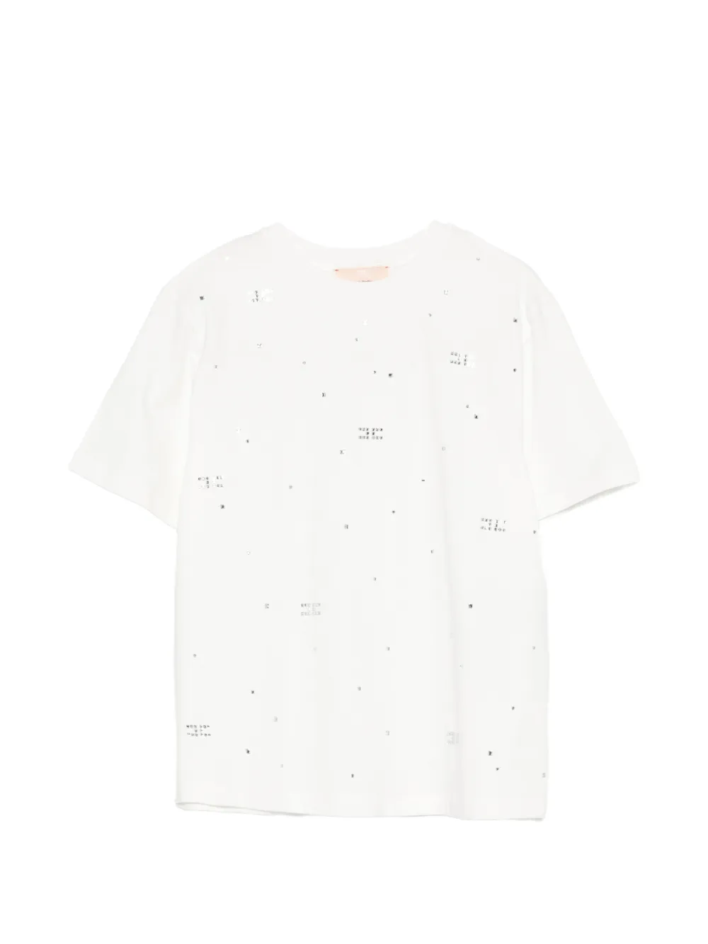 Elisabetta Franchi La Mia Bambina crystal T-shirt - Bianco