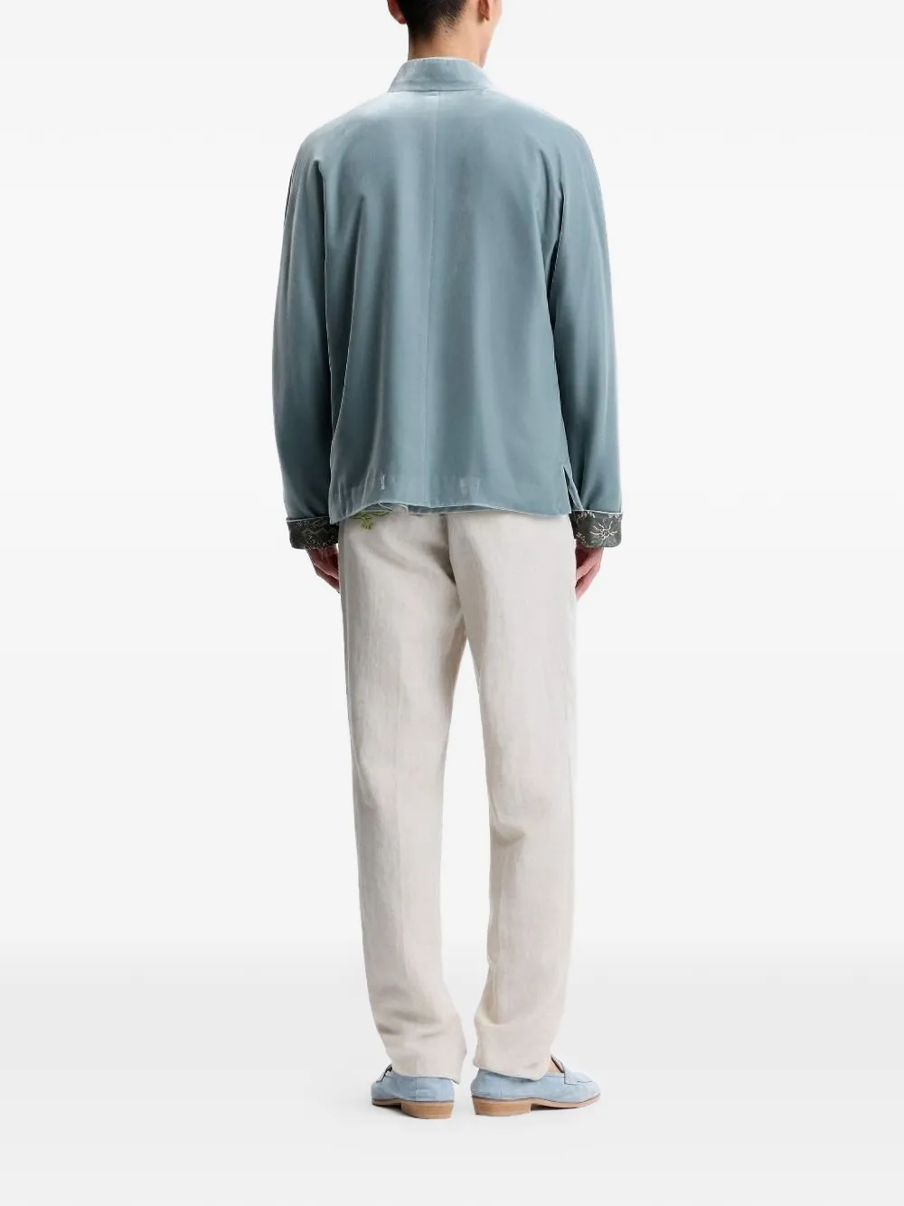  Shanghai Tang Tang Denim Pocket Jacket - Blue 