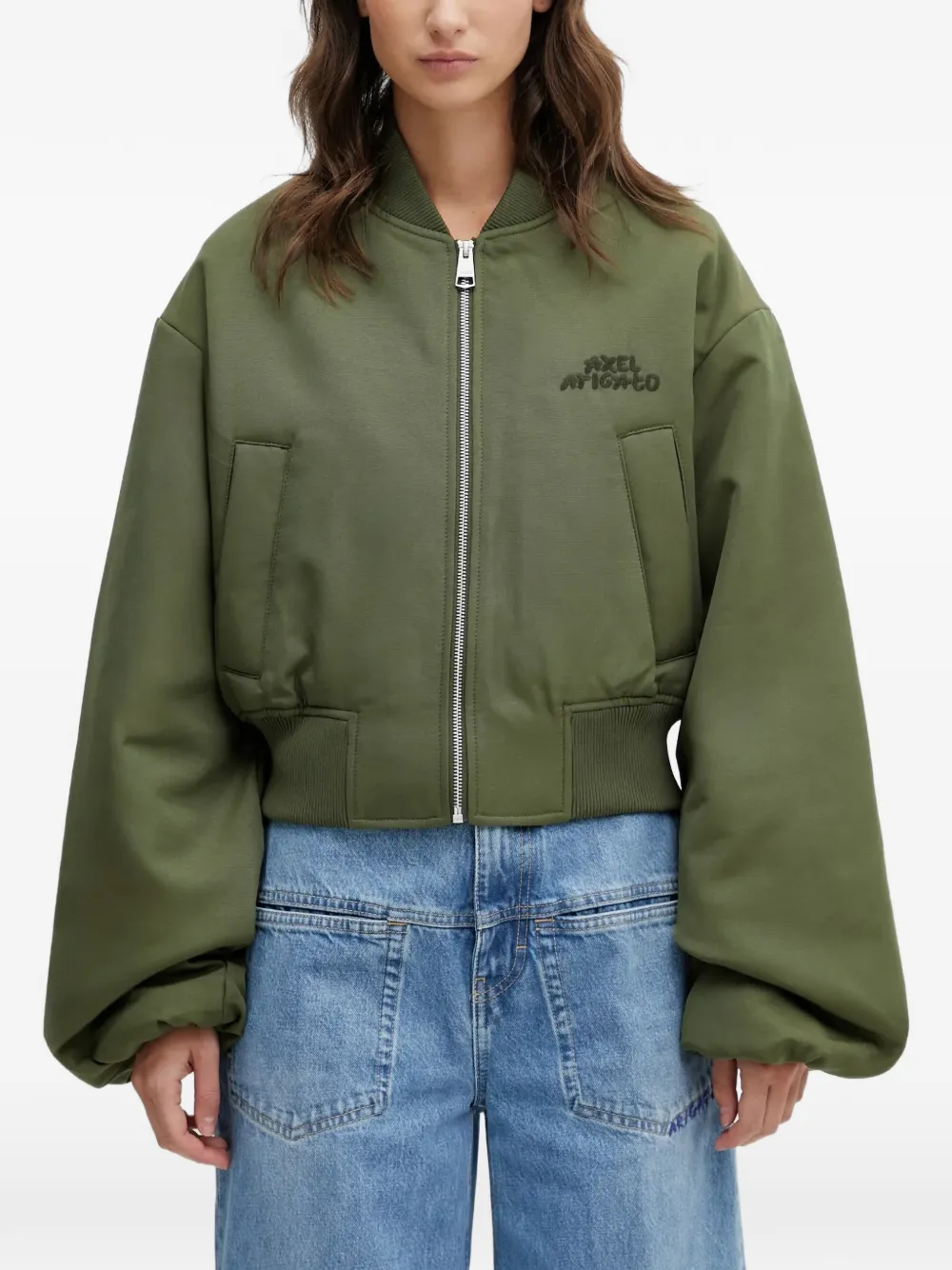 Axel Arigato zip-up bomber jacket - Verde