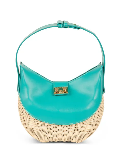 Rodo willow-wicker leather-trim tote bag
