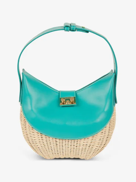 Rodo willow-wicker leather-trim tote bag