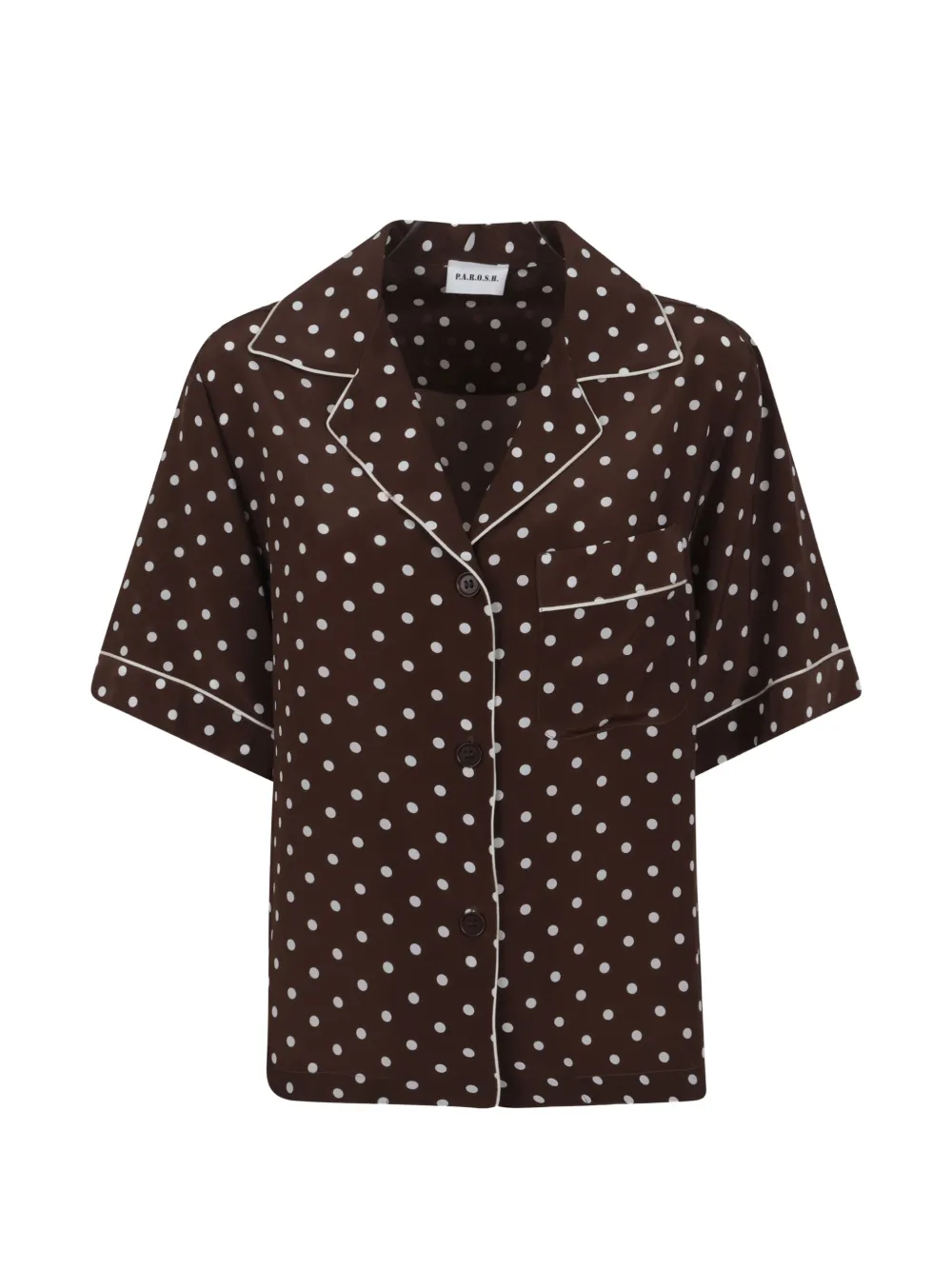 P.A.R.O.S.H. polka dot shirt - Marrone