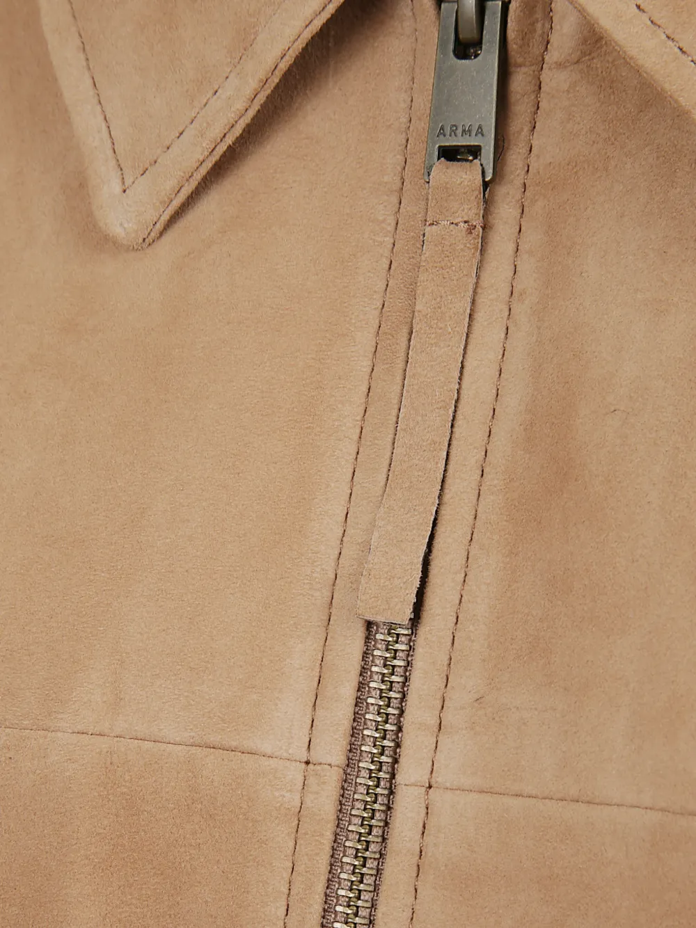  Arma Zip-up Suede Jacket - Brown 