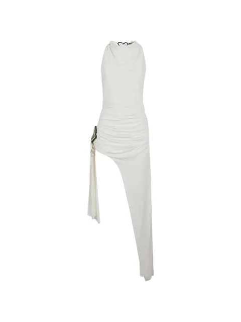 Amen embellished asymmetric-hem dress
