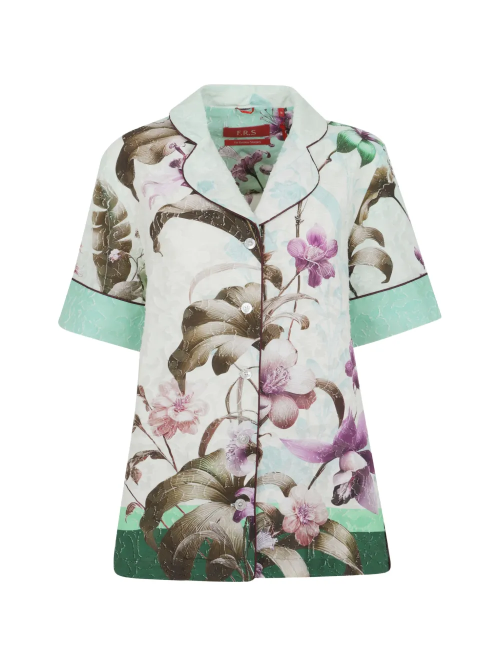 F.R.S For Restless Sleepers floral print coll shirt - Verde