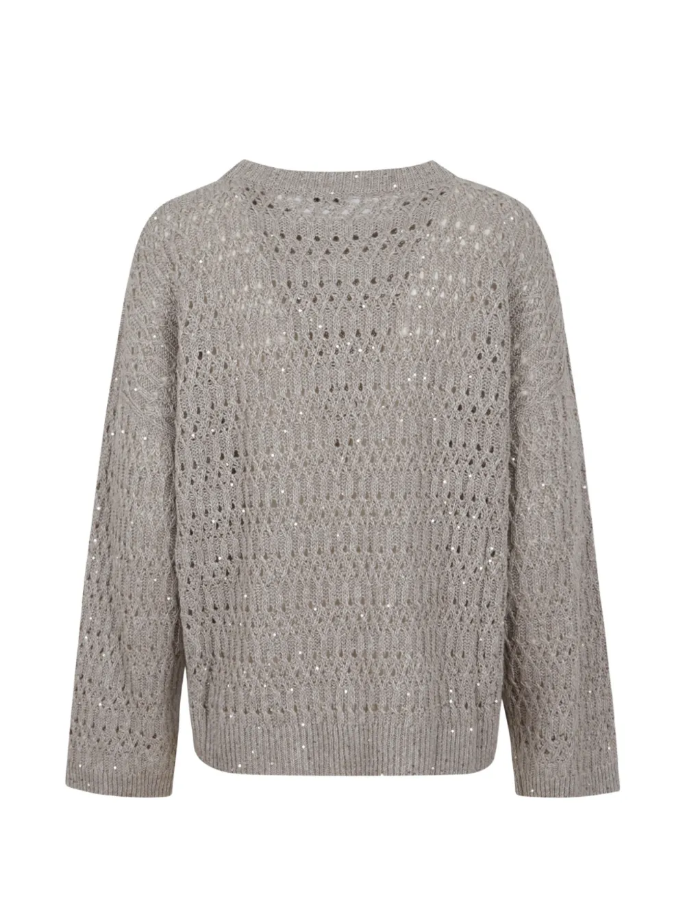  Brunello Cucinelli Openwork Embellished Knitwear - Neutrals 