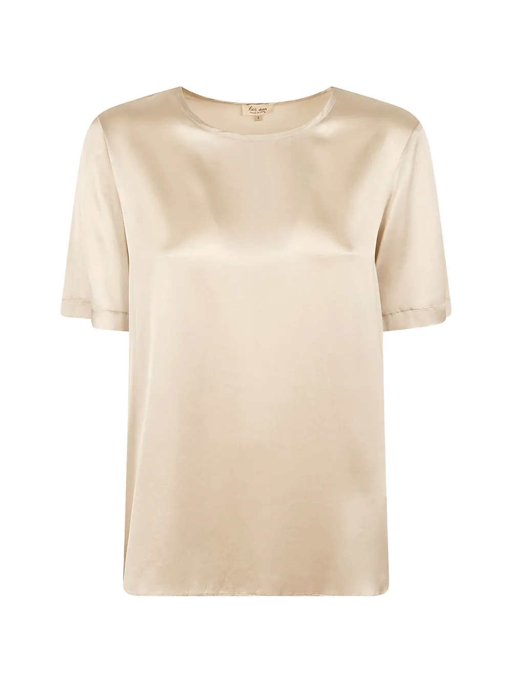 Her Shirt satin-finish short-sleeve T-shirt - Toni neutri