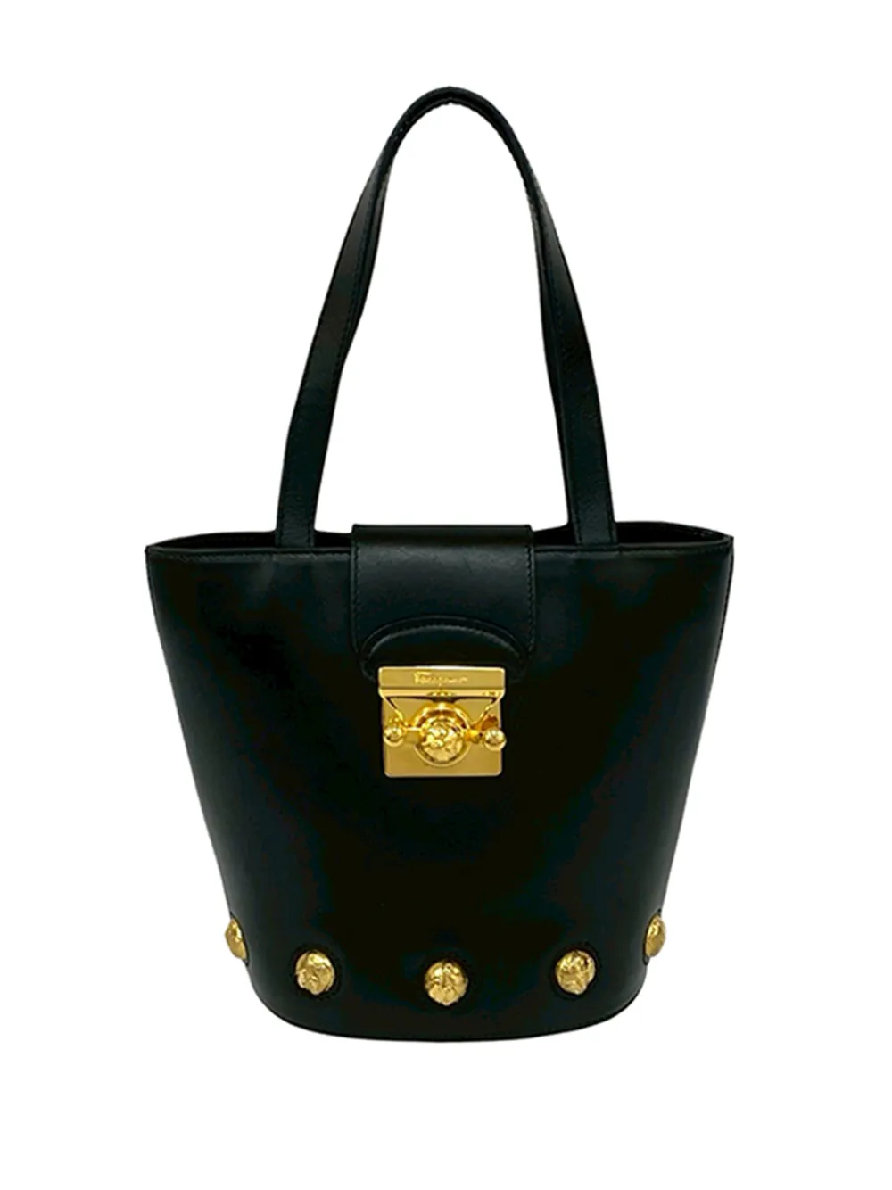 Ferragamo Pre-Owned 20th Century Studded Leather handbag - Nero