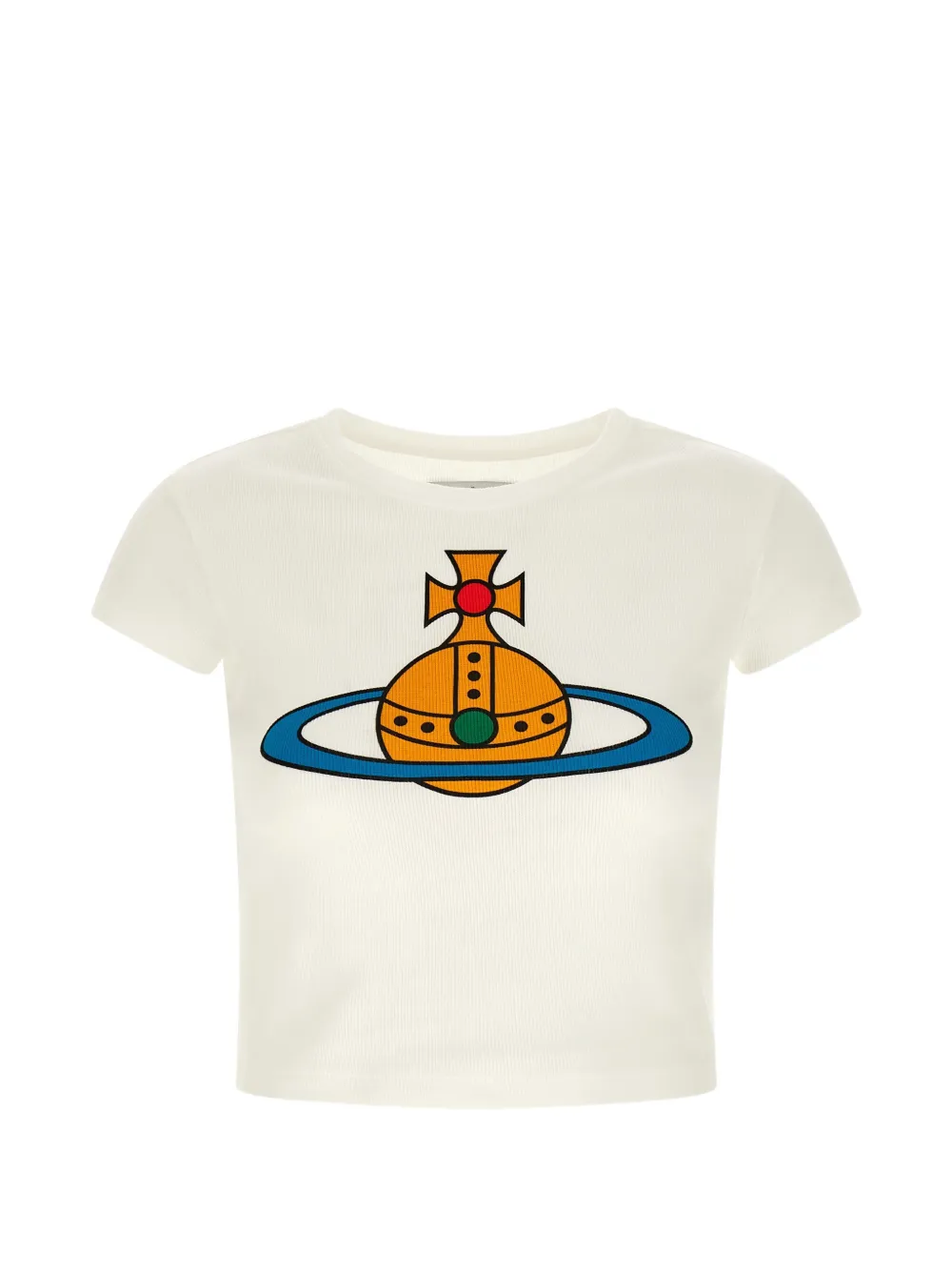 Vivienne Westwood Oversized Orb Peru print crew neck T-shirt - Bianco