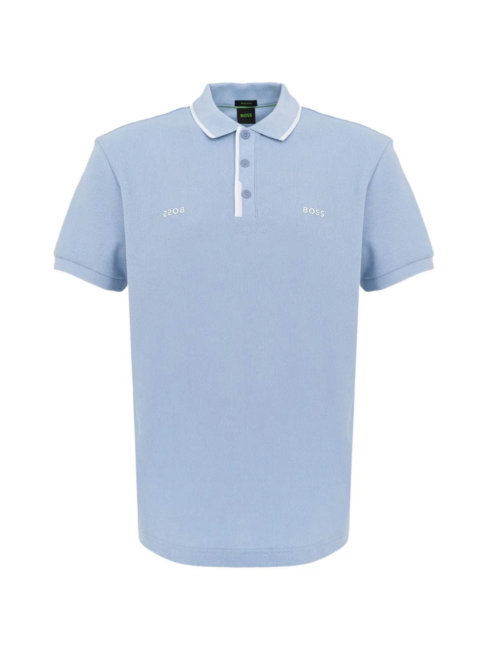 BOSS logo-detail polo shirt - Blu