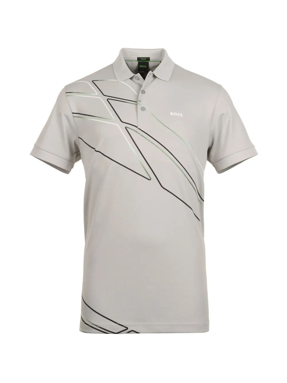 BOSS graphic polo shirt - Grau