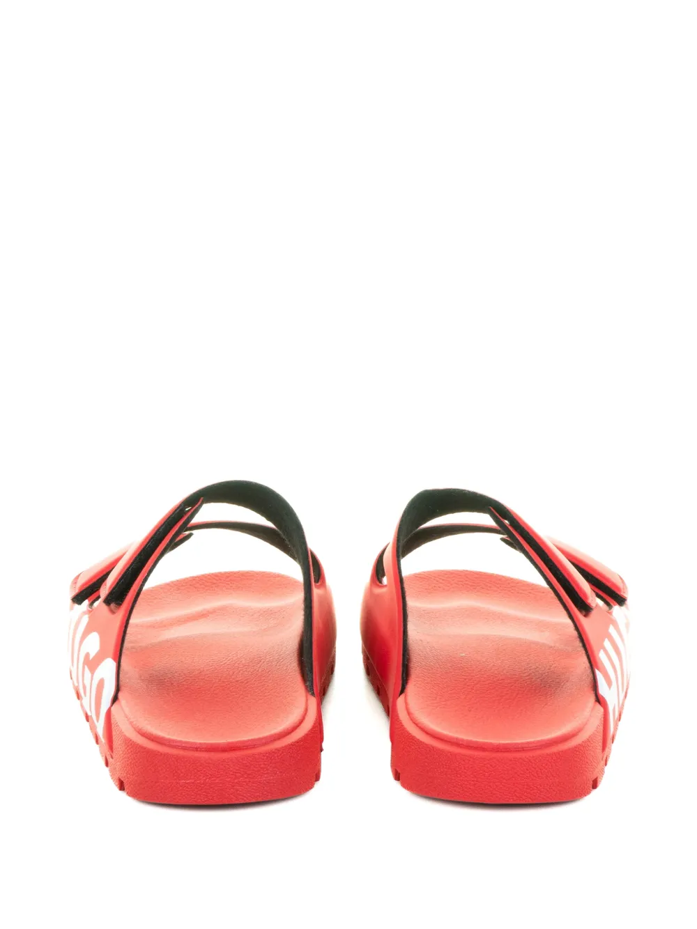 BOSS Sandalen met logodetail Rood