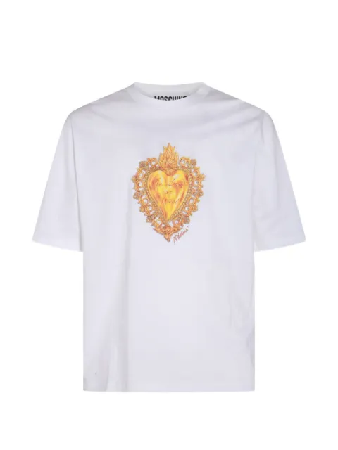 Moschino t-shirt à imprimé cœur