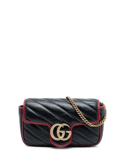 Gucci Pre-Owned 2016-2025 Super Mini GG Marmont Matelasse Leather Torchon Flap crossbody bag