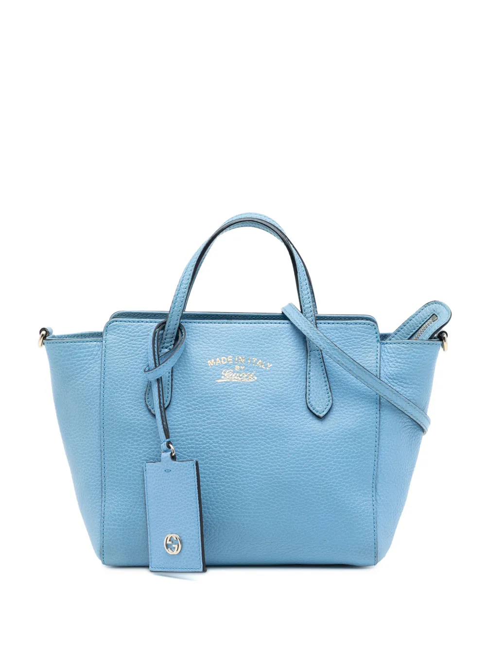 Gucci Pre-Owned 2016-2025 Mini Leather Swing satchel - Blu