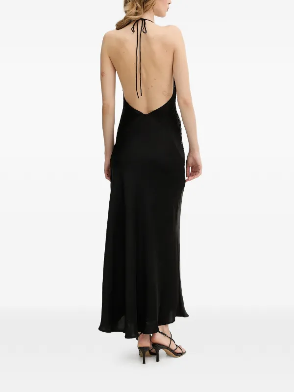bardot black sequin dress Black Tall Velvet Sequin Bardot Maxi Dress