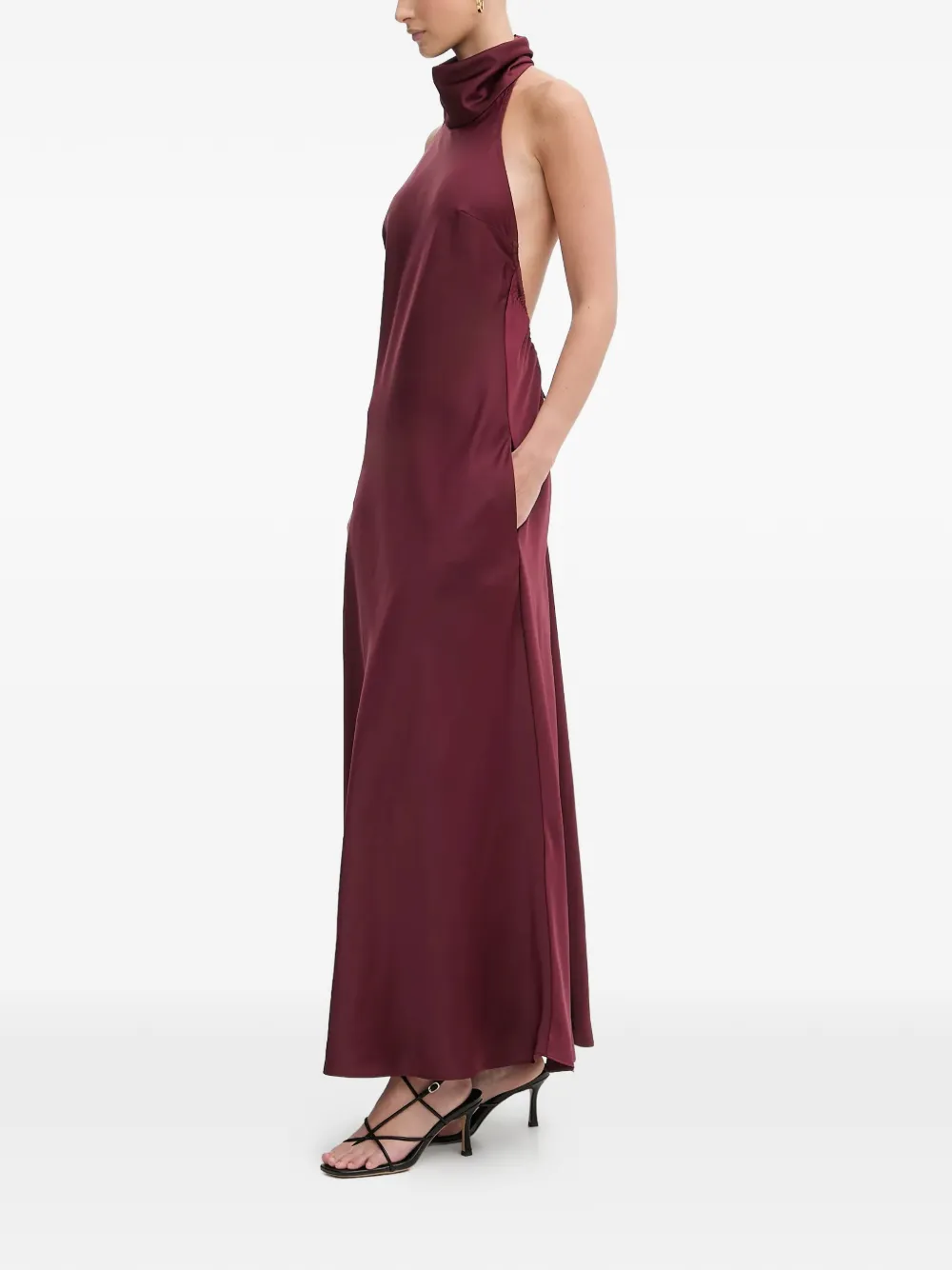 Delphina Halter Open-Back Dress