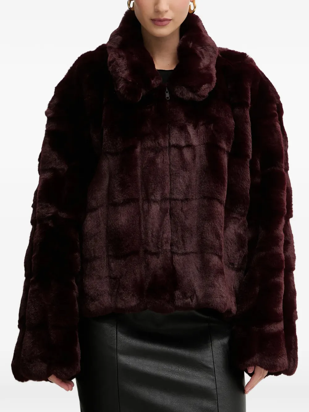 Bardot Giacca Sylvie in pelliccia sintetica - Rosso