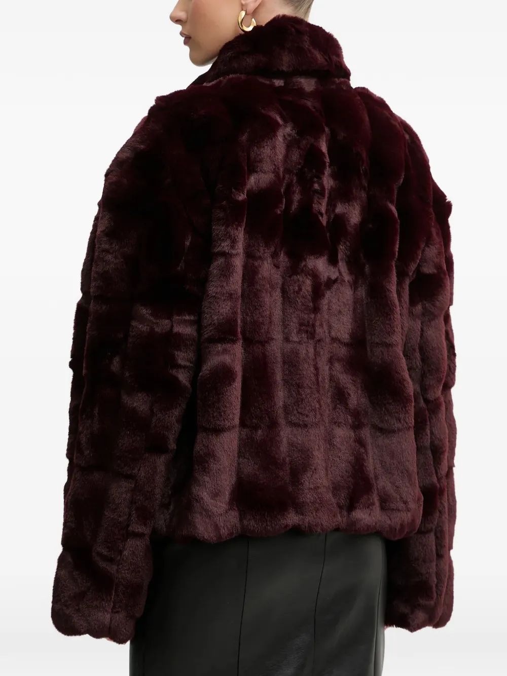  Bardot Sylvie Faux Fur Jacket - Red 