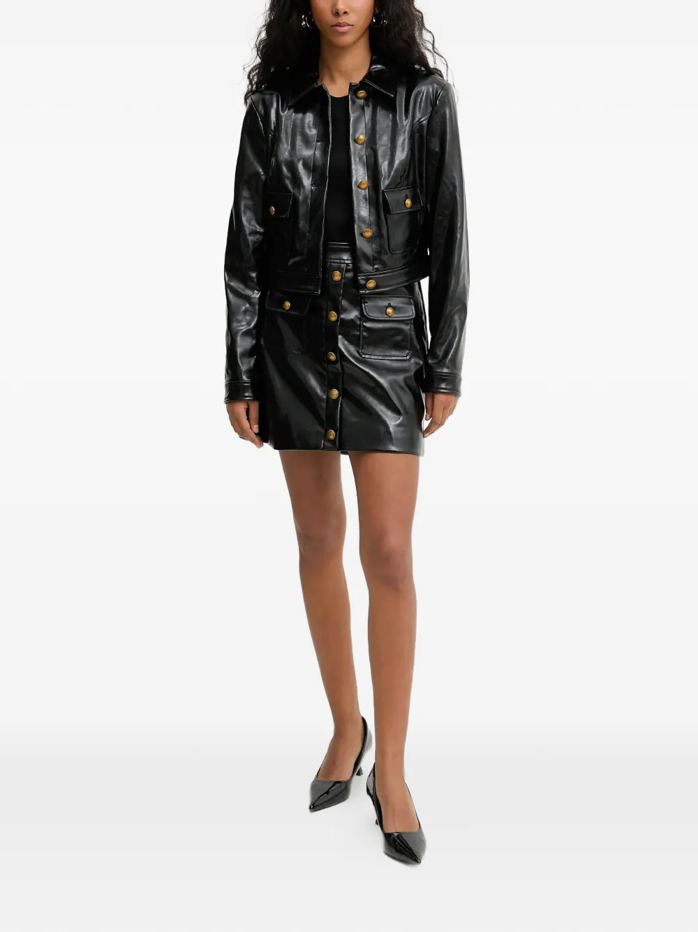  Guess Usa Buttoned Pocket Jacket - Black 