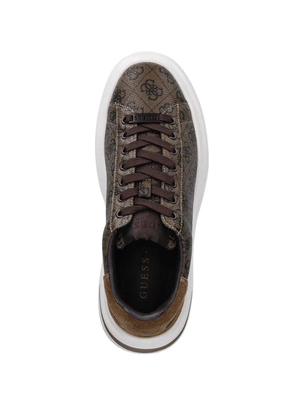 GUESS USA Sneakers met monogramprint Bruin