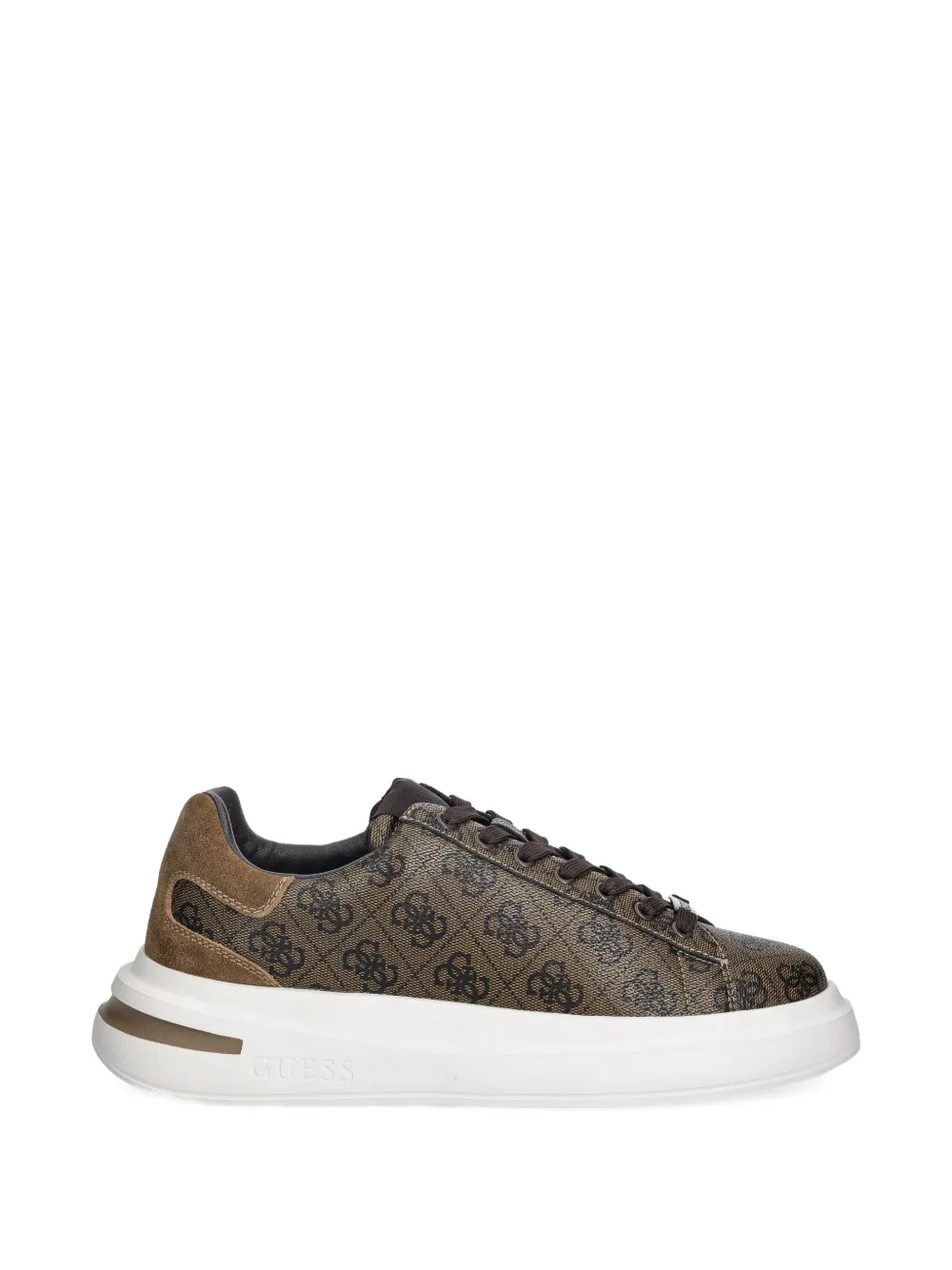 GUESS USA monogram-print sneakers - Marrone