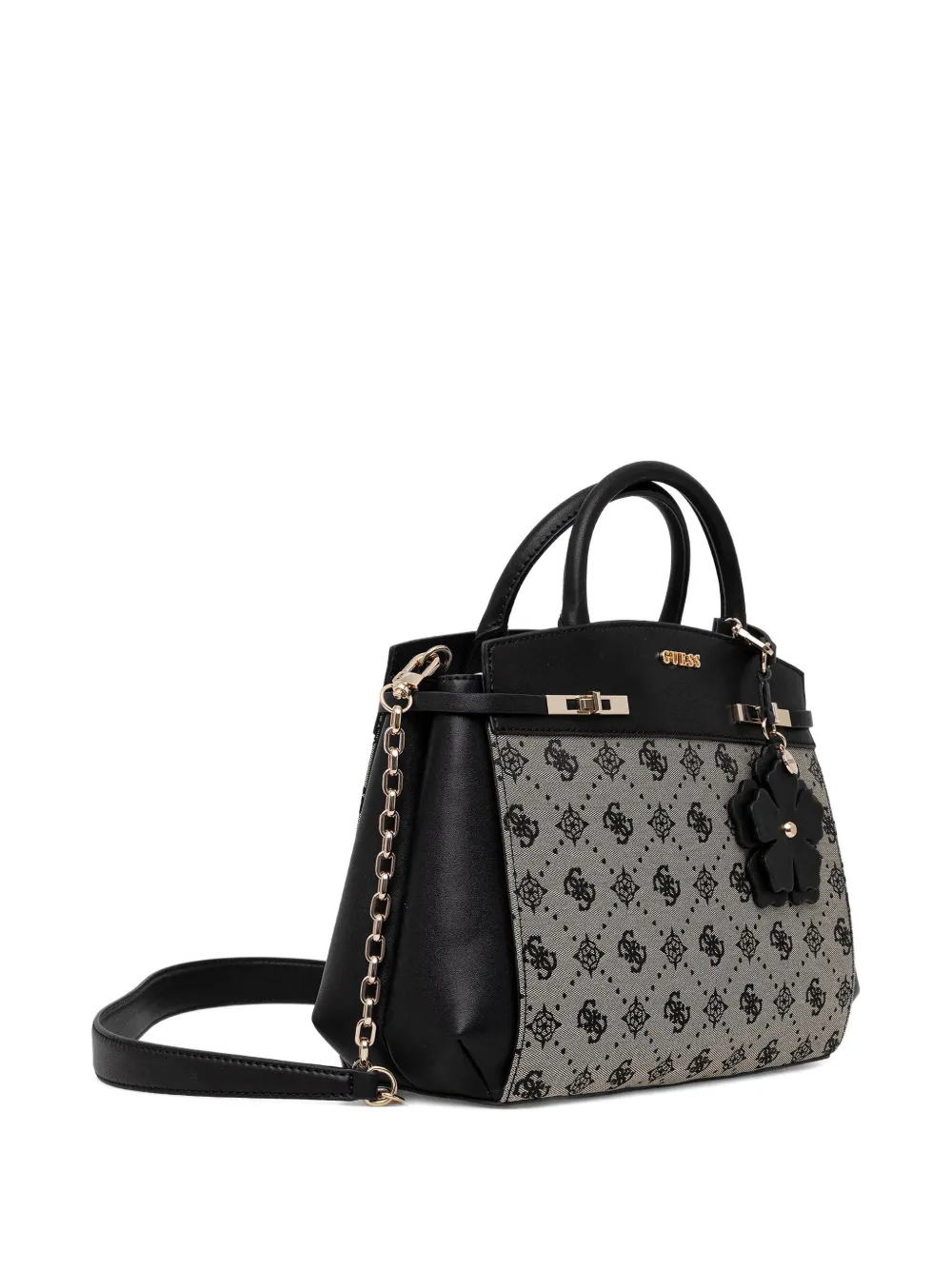 Melinda Flower-Charm Monogram Tote Bag