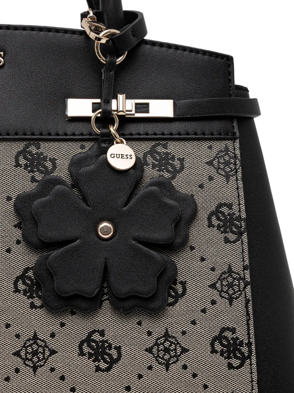 Melinda Flower-Charm Monogram Tote Bag