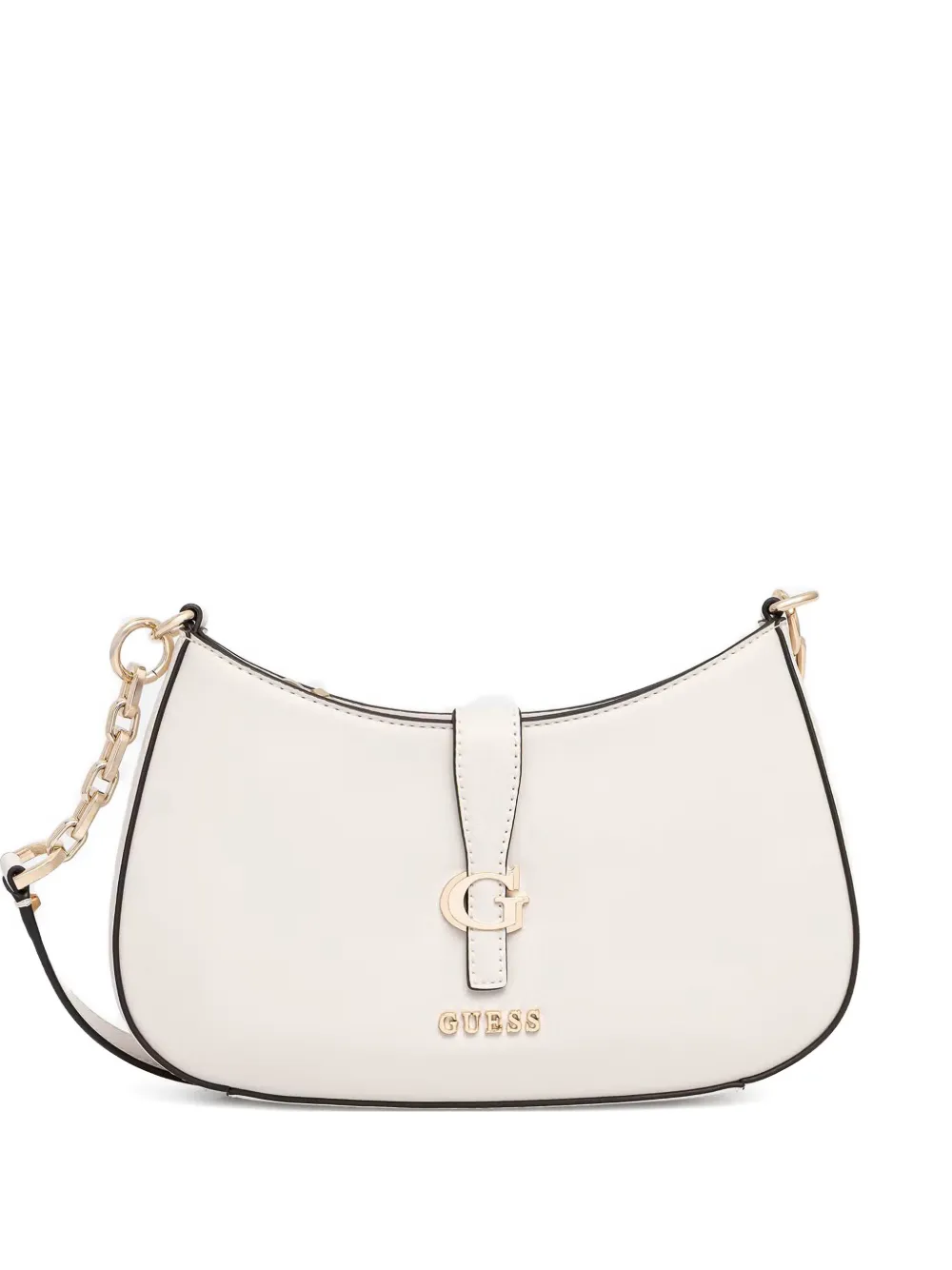 GUESS USA Borsa a spalla con catena - Bianco
