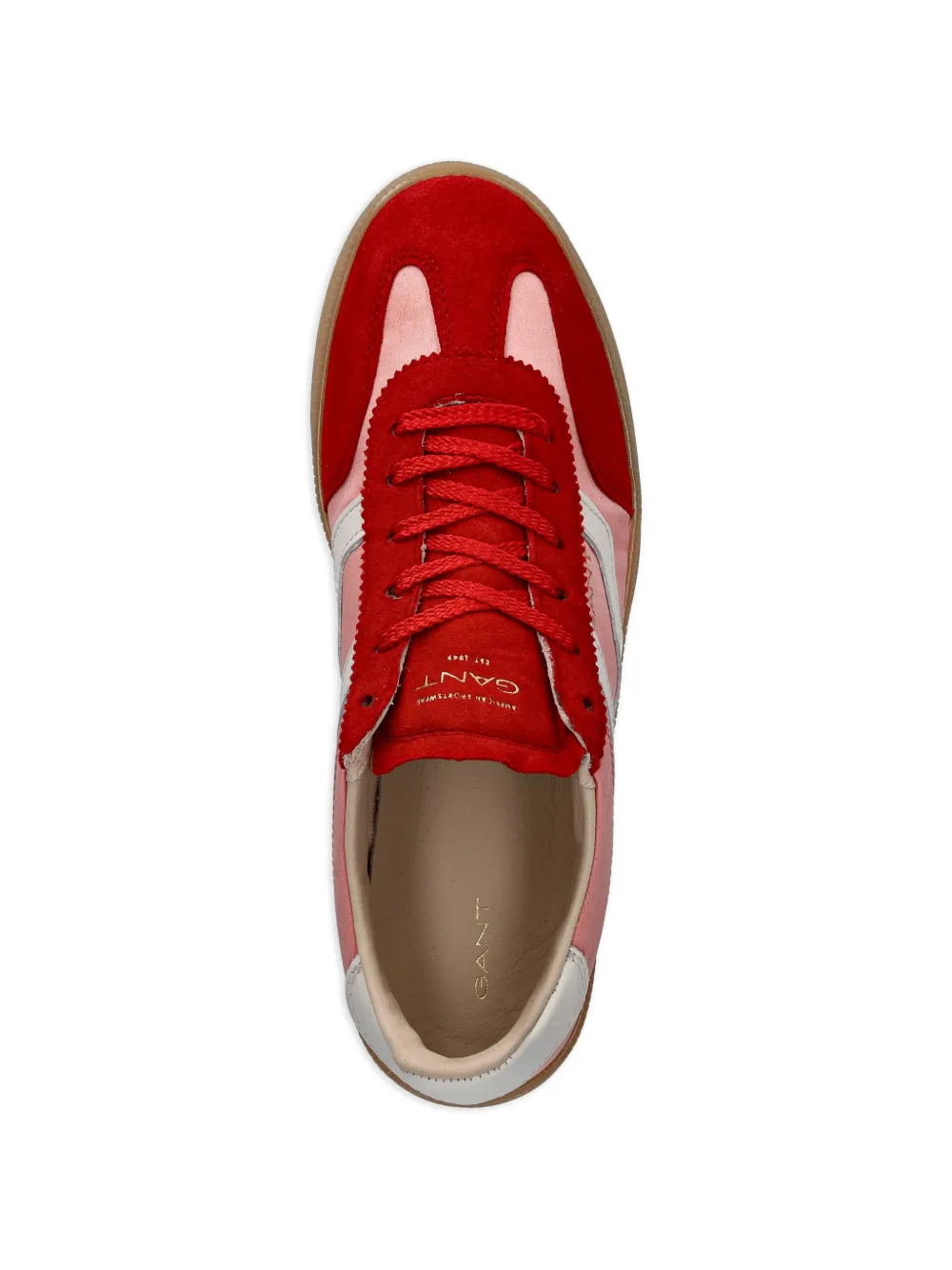 Gant Cuzima suède sneakers met vlakken Rood