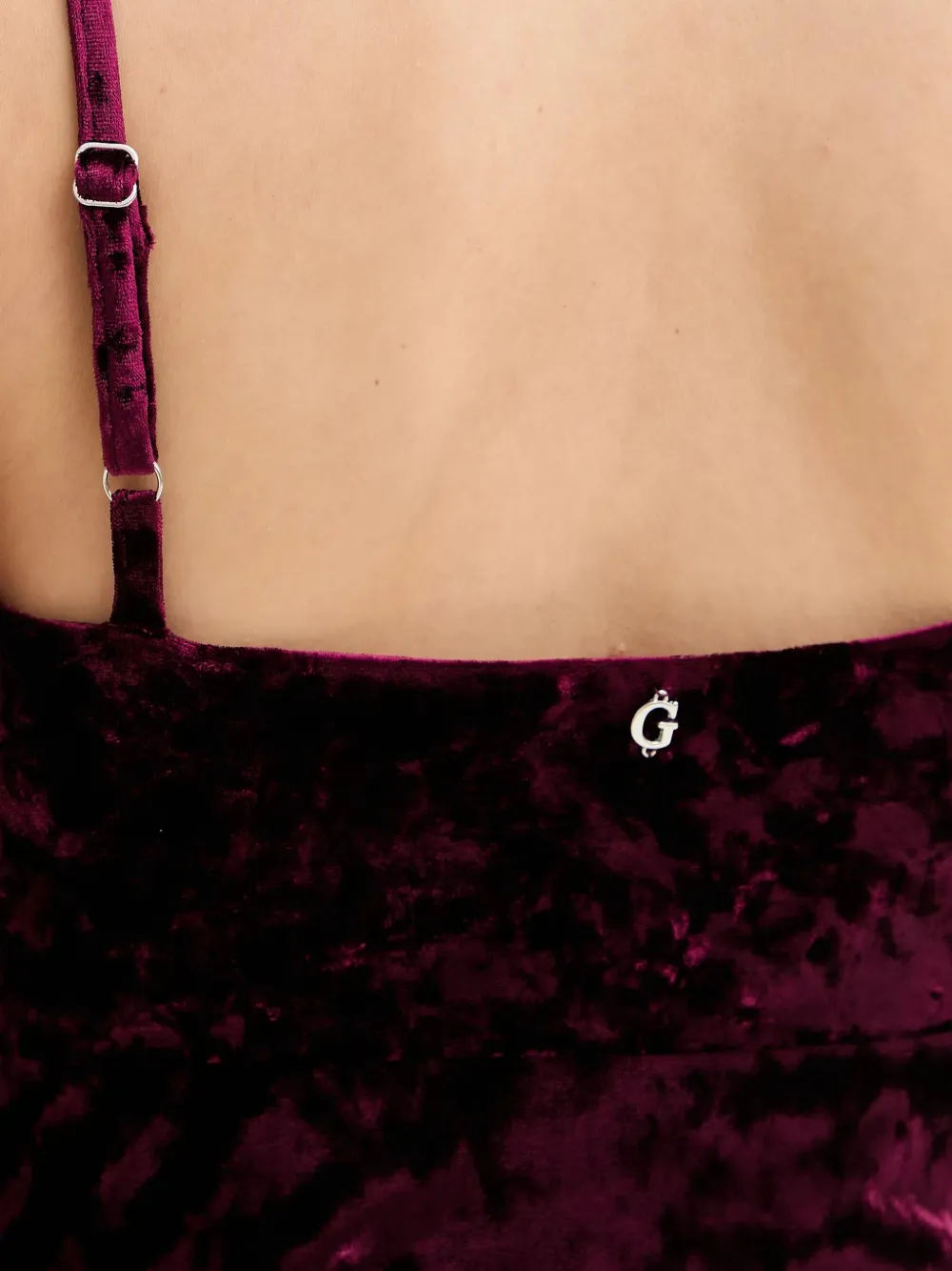 GUESS USA Fluwelen maxi-jurk Rood