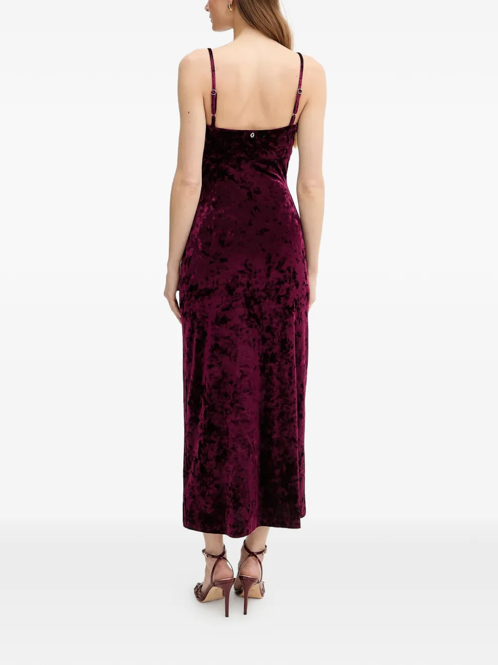 GUESS USA Fluwelen maxi-jurk Rood