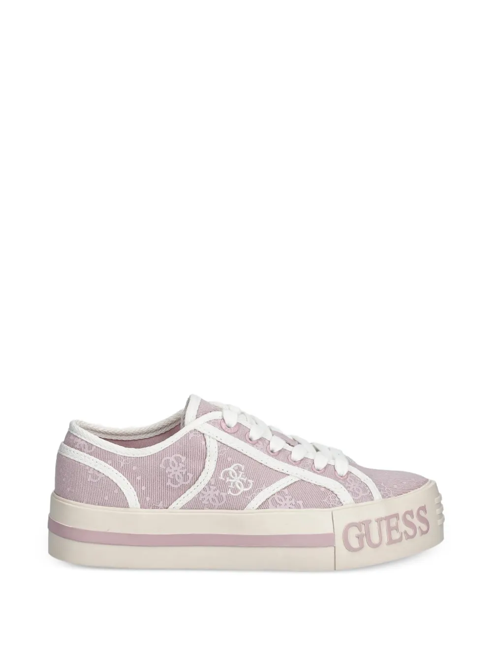 GUESS USA monogram logo-detail sneakers - Rosa