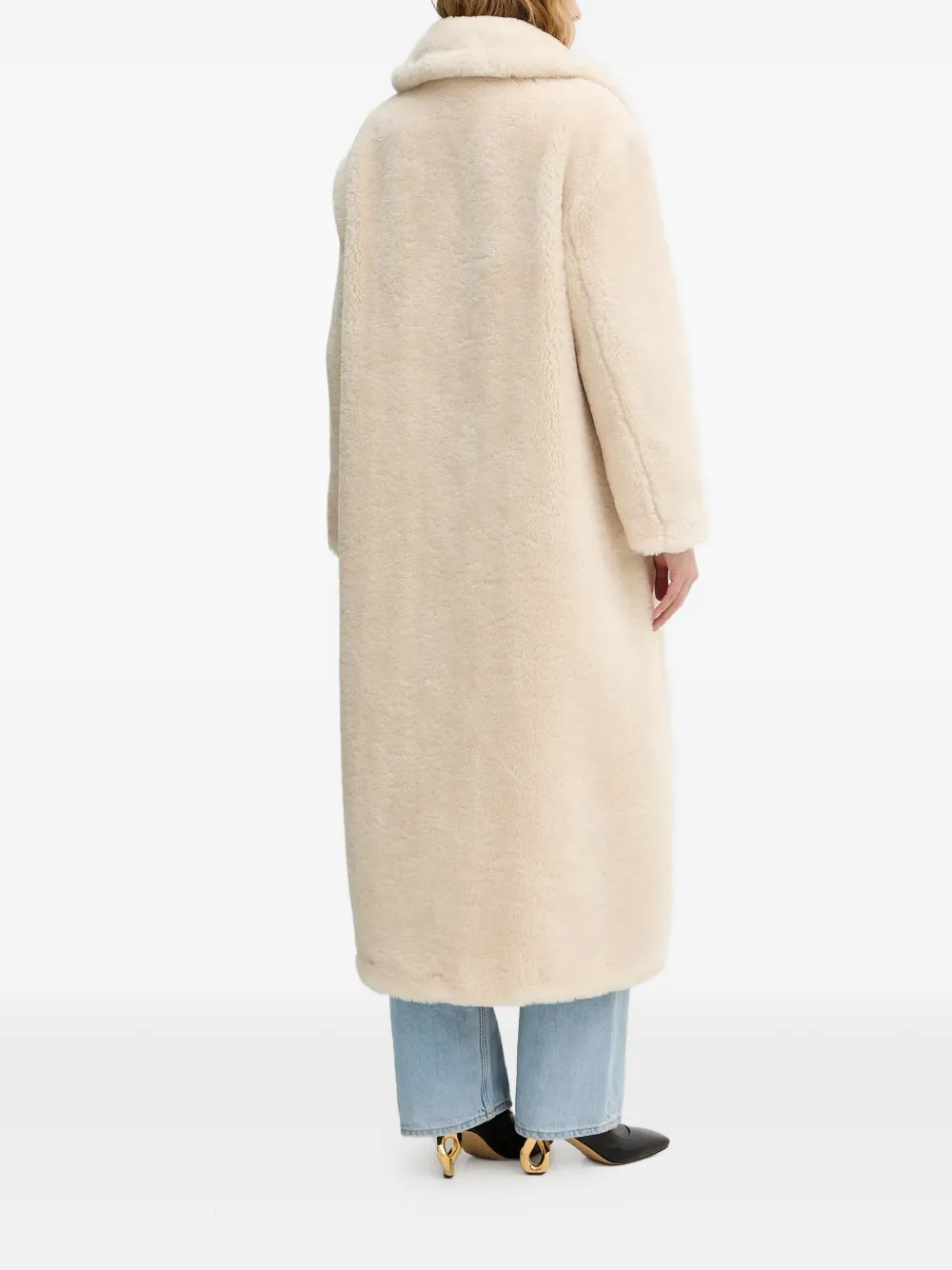  Guess Usa Eugenie Collared Button Coat - Neutrals 