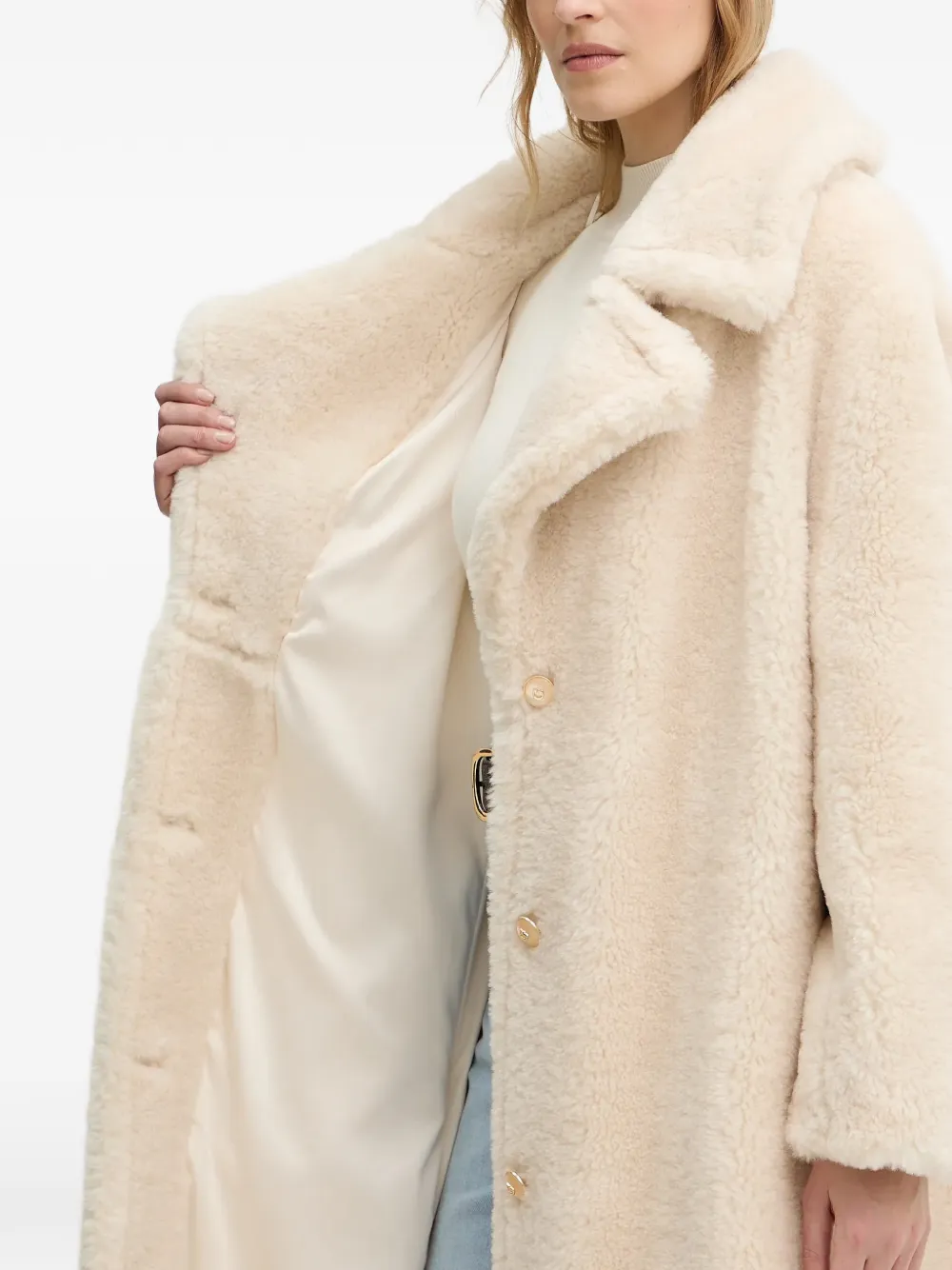 GUESS USA Eugenie jas met knopen Beige