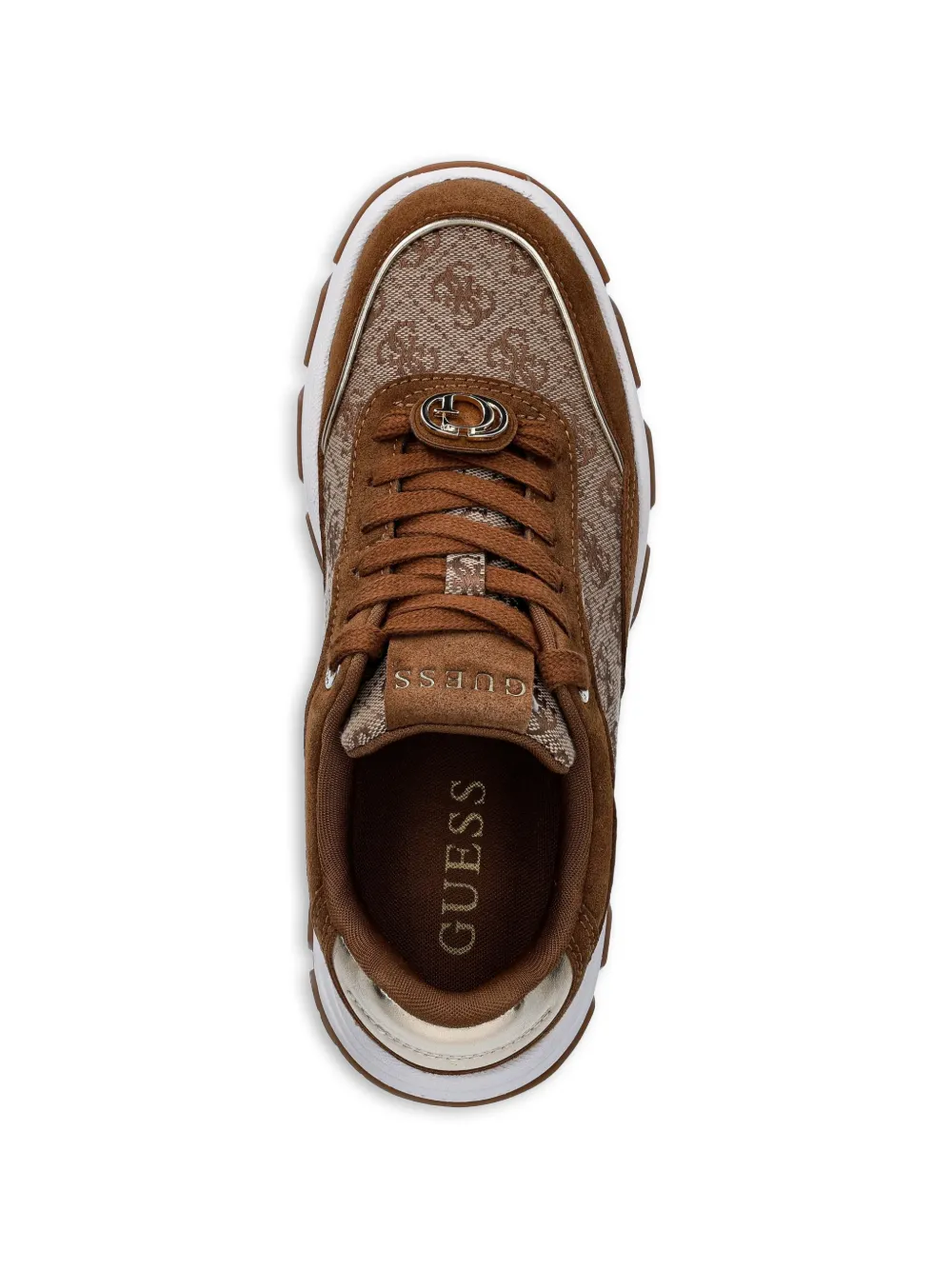 GUESS USA Berrett sneakers met vlakken Bruin