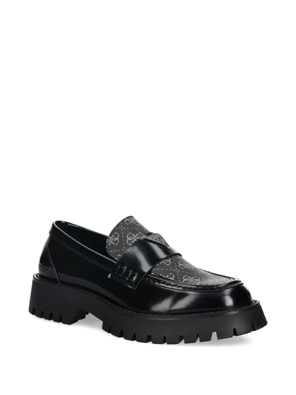 GUESS USA Gorizia leren loafers Zwart